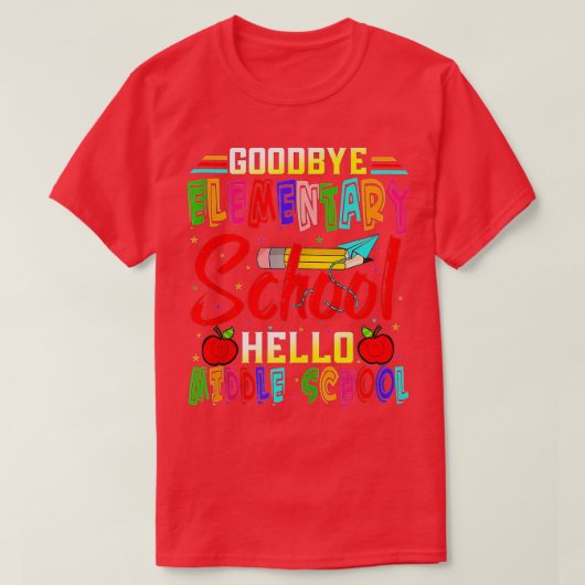 Hello Middle School Graduation Elementary School ( Tシャツ (デザイン正面)