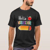 Hello Middle School Squad Back To School Pencil Ki Tシャツ (正面)