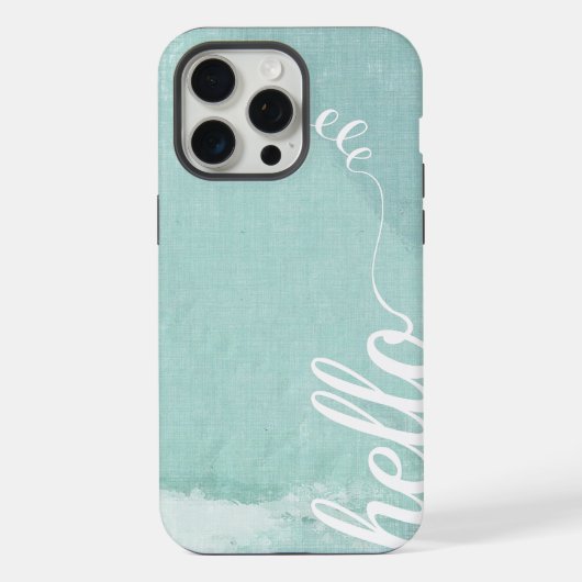 Hello Mint Linen パターン iPhone 6 Plus iPhoneケース (裏面)