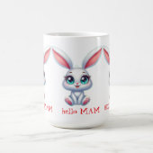 Hello Mom Mug – Cute Bunny Coffee Cup コーヒーマグカップ (中央)