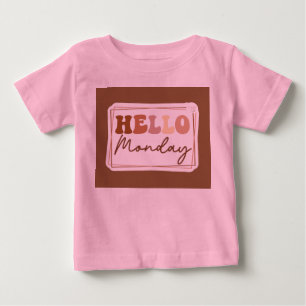 hello mondayToddlerピンク ベビーTシャツ