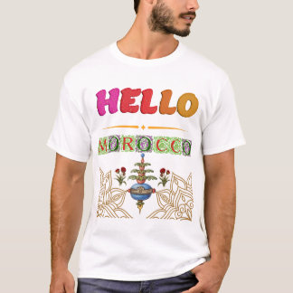 Hello Moroccan Colorful Decoration Art Design Tシャツ