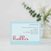 Hello Movingのお知らせ 案内ポストカード (スタンド正面)