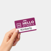 Hello My Name Is - カスタムビジネス従業員名 バッジ (手持ち)