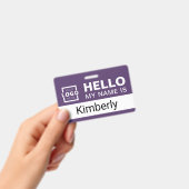 Hello My Name Is - カスタムビジネス従業員名 バッジ (手持ち)