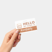 Hello My Name Is - カスタムビジネス社員名札 バッジ (手持ち)