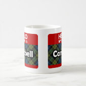 Hello My Name is Campbell Scotishタータンチェック コーヒーマグカップ (中央)