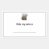 Hello My Name is Conference懇親会ロゴ名タグ 長方形シール (正面)