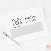 Hello My Name Is | Custom Logo Minimalist Design 長方形シール (封筒)
