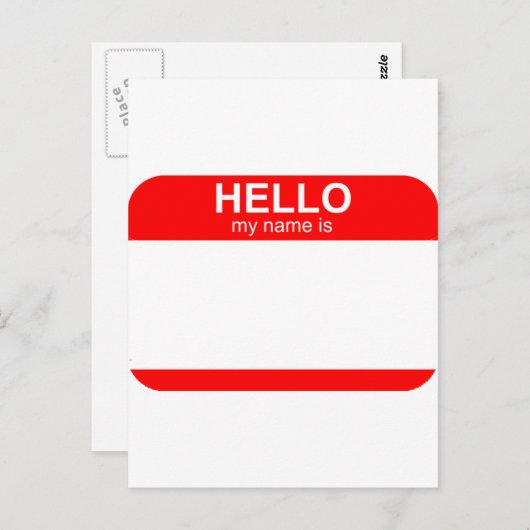 Hello My Name is Flexible ポストカード (正面/裏面)