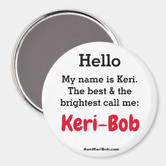 Hello My name is Keri マグネット (正面/裏面)