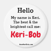 Hello My name is Keri マグネット (正面)