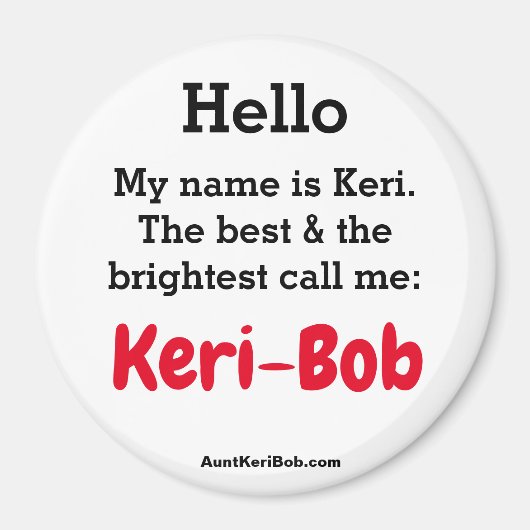 Hello My name is Keri マグネット (正面)