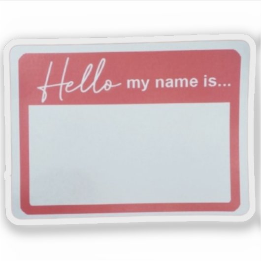 Hello My Name Is Sticker シール (正面)