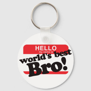 Hello My Name Is World's Best Brother キーホルダー