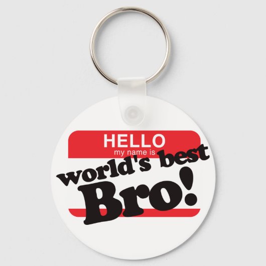 Hello My Name Is World's Best Brother キーホルダー (正面)