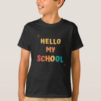 Hello My School - かわいいレトロな学校 Tシャツ