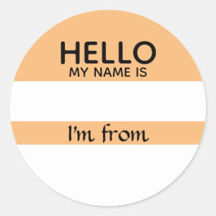 Hello Nameタグの差出人 ラウンドシール