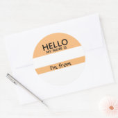 Hello Nameタグの差出人 ラウンドシール (封筒)