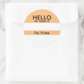 Hello Nameタグの差出人 ラウンドシール (バッグ)