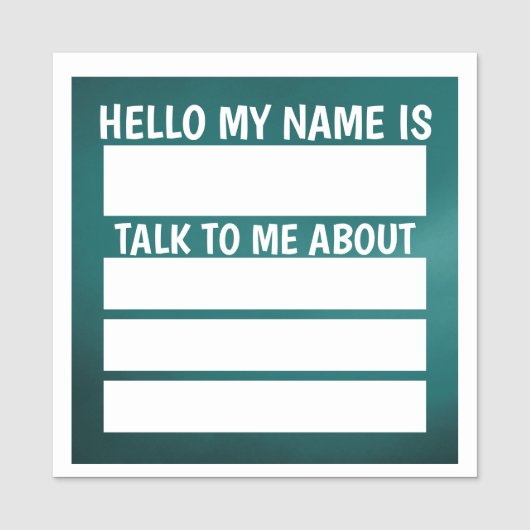 Hello Nameタグの説明 名札 (正面)