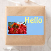 Hello NameタグカスタムRed Roses Personalize ラベル (インサイチュ)