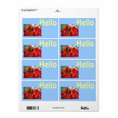 Hello NameタグカスタムRed Roses Personalize ラベル (フルシート)