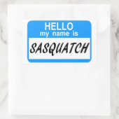 Hello Nameタグサスカッチ 長方形シール (バッグ)