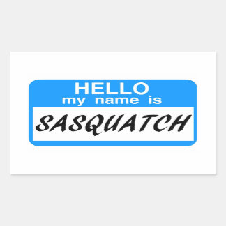 Hello Nameタグサスカッチ 長方形シール
