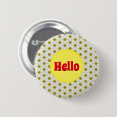 Hello Nameタグピンボタン 缶バッジ (正面&裏面)