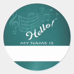 Hello Nameタグ(音楽イベント) ラウンドシール