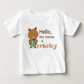 Hello Name Bear ベビーTシャツ (正面)