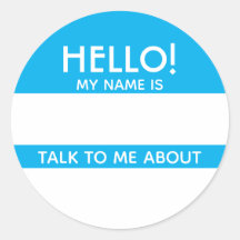 Hello Name Tag BlueとTalk To Me