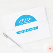 Hello Name Tag BlueとTalk To Me ラウンドシール (封筒)