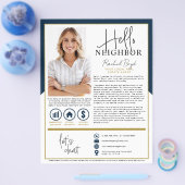 Hello Neighbor不動産仲介業者エージェント紹介状 チラシ (シングル)