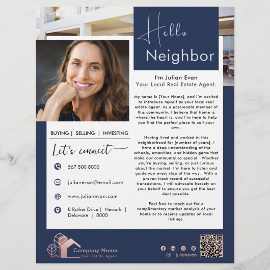 Hello Neighbor 実在 Estate Introduction Flyer チラシ (正面)