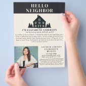 Hello Neighbor Rustic Real Estate Agent Photo チラシ (手)