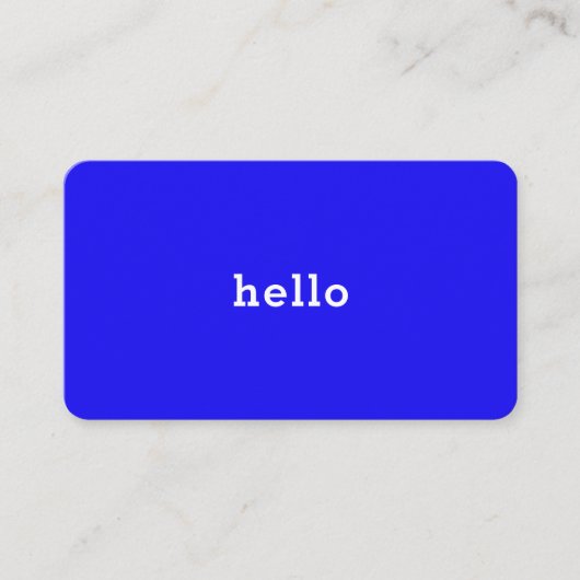 Hello Neonblau Weiss Visitenkarte 名刺 (正面)