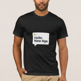 Hello New Age Simple Birthday T Shirt Minimal Desi Tシャツ