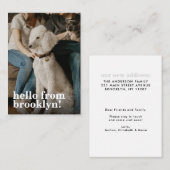 Hello New Home Address写真の移動のお知らせ ノートカード (正面/裏面)