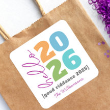 Hello New YearはっきりしたモダンカスタムAdd Year Name