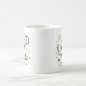 Hello New Year Cute Hand-Drawn Fireworks Mug コーヒーマグカップ (中央)