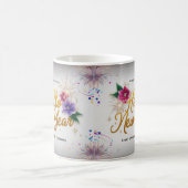 Hello New Year Floral Fireworks Classic Mug コーヒーマグカップ (中央)
