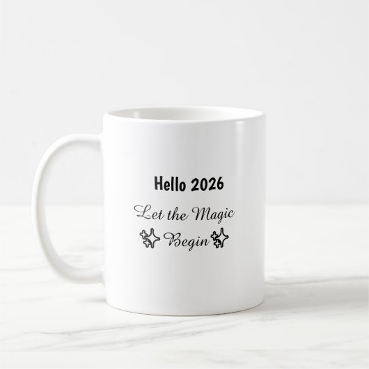 Hello New Year Mug コーヒーマグカップ (左)