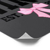 Hello Nine Est 2017 Coquette Bow 9th Birthday Girl ポスター (角)