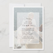 Hello NINETY' Modern Photo Collage 90th Birthday 招待状 (裏面)