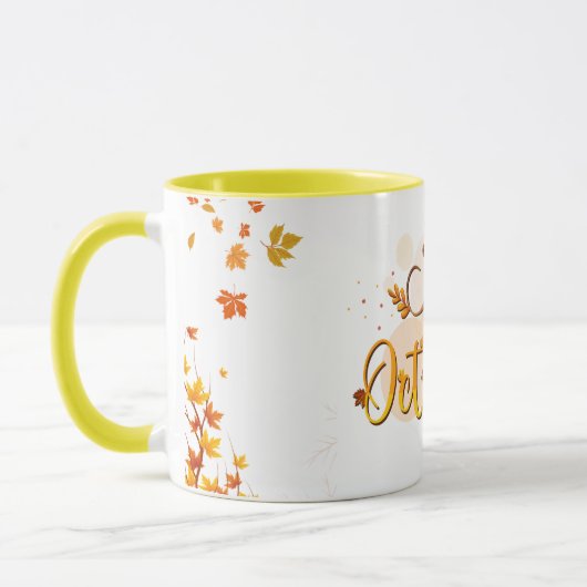 Hello Octobre Mug:祝変更月 マグカップ (左)