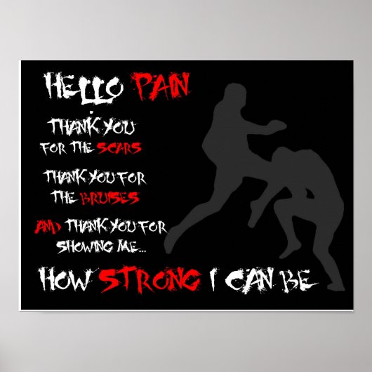 「Hello Pain」 - mma 感動的 Poster ポスター (正面)