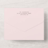 Hello Pink Monogram写真誕生のお知らせ オールインワン招待状 (裏面)