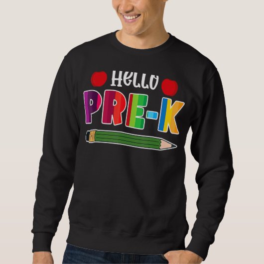 Hello Pre KチームプレK新学期先生Kid スウェットシャツ (正面)